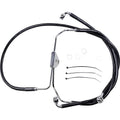 Drag Specialties +4" Brake Line - Front - Black Vinyl - 08-13FLT | 620085-4BLK