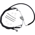 Drag Specialties +6" Brake Line - Front - Black Vinyl - 08-13FLT | 620085-6BLK