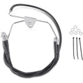 Drag Specialties +6" Brake Line - Front - Black Vinyl - Flh 96-07 | 660411-6BLK