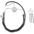 Drag Specialties +4" Brake Line - Front - Black Vinyl - FLHR94-07 | 644410-4BLK