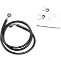 Drag Specialties +4" Brake Line - Front - Black Vinyl - 04-10XL | 660310-4BLK