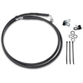 Drag Specialties +10" Brake Line Front Black Vinyl Fxdwg 93-05 | 640115-10BLK