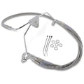 Drag Specialties +4" Brake Line - Front - Stainless Steel - Flh 96-07 | 660411-4
