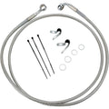 Drag Specialties +10" Brake Line, Front - Stainless Steel - Fxd 95-9 | 640113-10