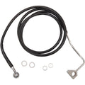 Drag Specialties +4" Brake Line Front Black Vinyl 14-17FL W/ABS | 614220-4BLK