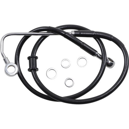 Drag Specialties Brake Line - 15-17 Softail - Black | 618299-BLK