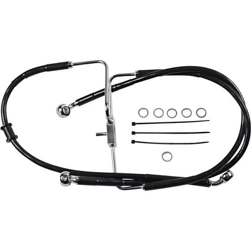 Drag Specialties Brake Line - 18-XL1200X - Black +4" | 618566-4BLK