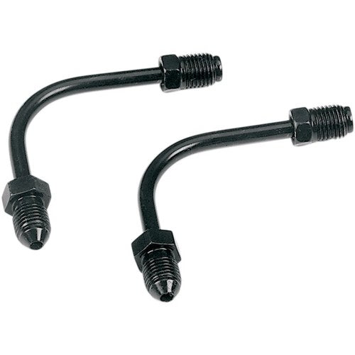 Goodridge Tube Adapter - 90 Degree - Long - Black | P691-03BK