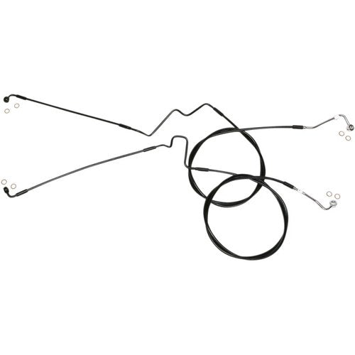 Magnum XR Lower Brake Line - Black/Black Fittings - Touring | SBB1116-00