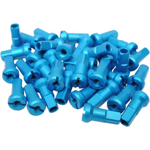 Moose Racing MX1 Spoke Nipple Set - Lake Blue - 8 Gauge | 24-880