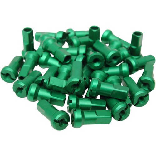 Moose Racing MX1 Spoke Nipple Set - Green - 9 Gauge | 24-960