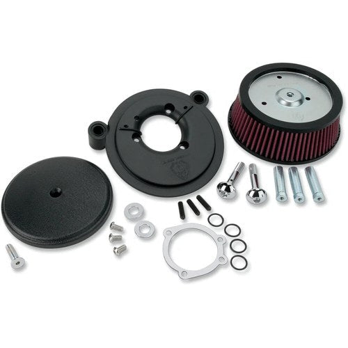 Arlen Ness Big Sucker Stage I Air Filter Kit with Cover - Smooth (Black) 18-326