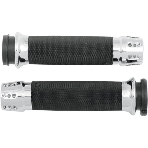 Avon Grips Chrome Gatlin Custom Grips for Tbw | CC-85-CH-FL-GAT