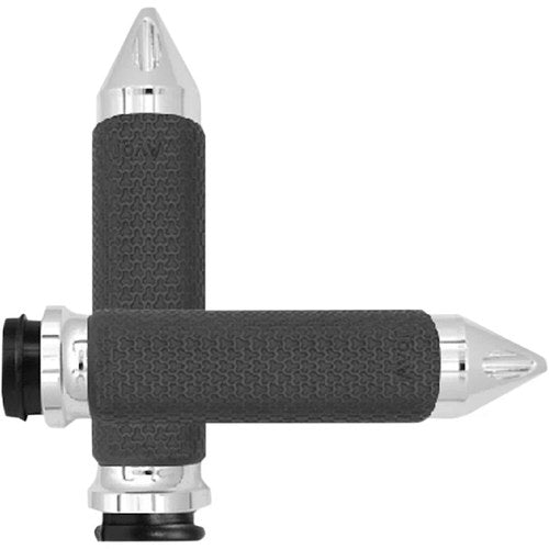 Avon Grips Small Chrome Memory Foam Spike Grips for Tbw | MF-63-CH-FLY-SP