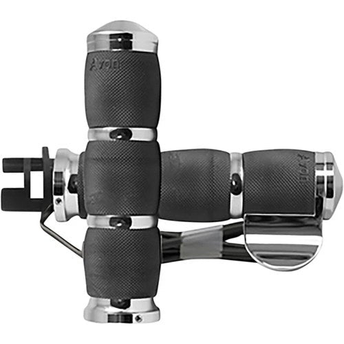 Avon Grips Chrome Heated Air Cushion Grips w/ Throttle Boss | MT-IN-AIR-90CBH