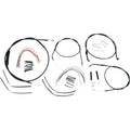 Burly Brand Complete Black Vinyl Handlebar Cable/Brake Line Kit | B30-1003