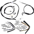 Burly Brand Complete Black Vinyl Handlebar Cable/Brake Line Kit | B30-1015