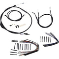 Burly Brand Complete Black Vinyl Handlebar Cable/Brake Line Kit | B30-1039