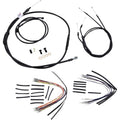 Burly Brand Complete Black Vinyl Handlebar Cable/Brake Line Kit | B30-1044