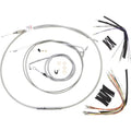 Burly Brand Complete Stainless Braided Handlebar Cable/Brake Line Kit | B30-1049
