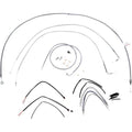 Burly Brand Complete Stainless Braided Handlebar Cable/Brake Line Kit | B30-1061