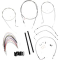 Burly Brand Complete Stainless Braided Handlebar Cable/Brake Line Kit | B30-1078