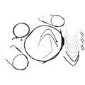 Burly Brand Complete Black Vinyl Handlebar Cable/Brake Line Kit | B30-1070