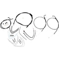 Burly Brand Complete Black Vinyl Handlebar Cable/Brake Line Kit | B30-1072