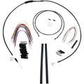 Burly Brand Complete Black Vinyl Handlebar Cable/Brake Line Kit | B30-1100