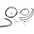 Burly Brand Complete Black Vinyl Handlebar Cable/Brake Line Kit | B30-1113