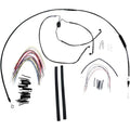 Burly Brand Complete Black Vinyl Handlebar Cable/Brake Line Kit | B30-1101