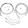 Burly Brand Complete Black Vinyl Handlebar Cable/Brake Line Kit | B30-1115