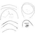 Burly Brand Complete Stainless Braided Handlebar Cable/Brake Line Kit | B30-1118