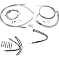 Burly Brand Complete Stainless Braided Handlebar Cable/Brake Line Kit | B30-1127