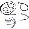 Burly Brand Complete Black Vinyl Handlebar Cable/Brake Line Kit | B30-1123
