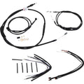 Burly Brand Black Vinyl Jail Bar Cable Kit For 12" Handlebars | B30-1150