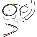 Burly Brand Complete Black Vinyl Handlebar Cable/Brake Line Kit | B30-1236
