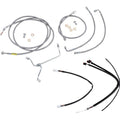 Burly Brand Complete Stainless Braided Handlebar Cable/Brake Line Kit | B30-1239