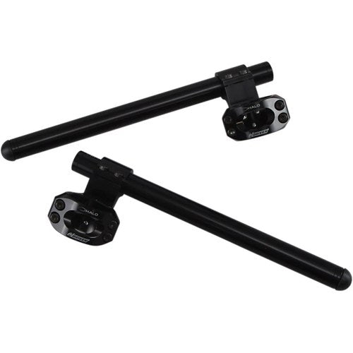 Driven Racing Black 41 mm Halo Riser Clip-On Handlebars | DHCLOR41BK