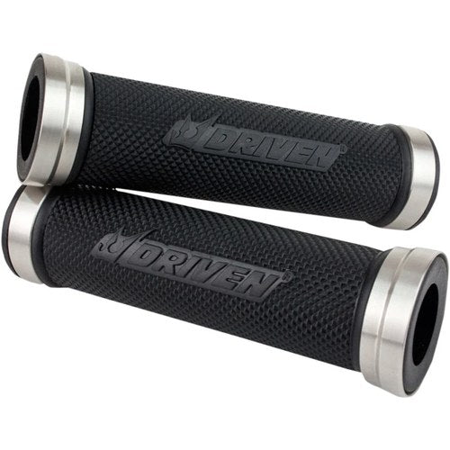 Driven Racing Stainless Steel/Black D-Axis Grips | DXG-SS-BK