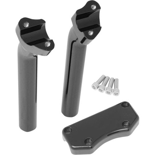 Drag Specialties 9-1/2" Black Buffalo Risers w/ Top | 0602-0595