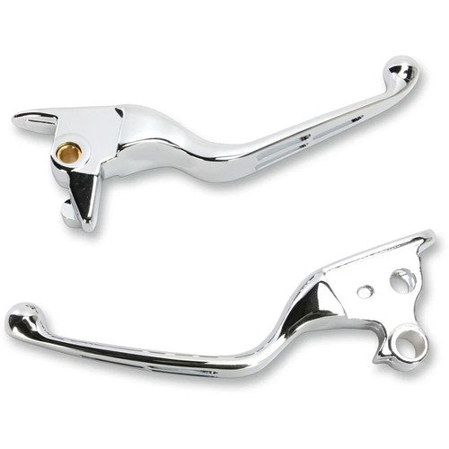Drag Specialties Chrome Slotted Levers | H07-0603