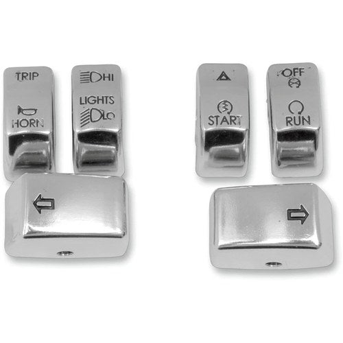 Drag Specialties Chrome Switch Caps for '11 Street Models | H07-0340CO-C