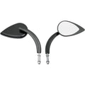 Drag Specialties Mirror - Tear Drop - Black - Long Stem | 0640-0689