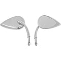 Drag Specialties Mirror - Tear Drop - Chrome - Short Stem | 0640-0688