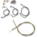 LA Choppers Standard Braided Handlebar Cable/Brake Line Kit | LA-8010KT-13