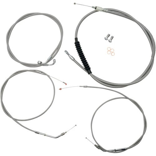 LA Choppers Standard Braided Handlebar Cable/Brake Line Kit | LA-8320KT-08
