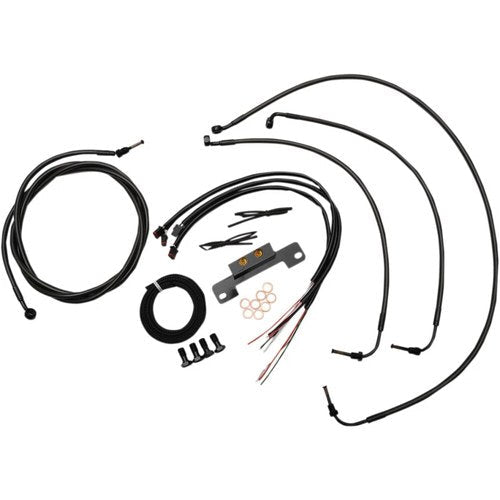 LA Choppers Midnight Mini Cable Kit for '17+ FL w/o ABS | LA-8055KT2-08M