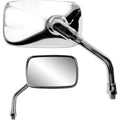 Parts Unlimited Mini Rectangular Mirror - Chrome | 17057