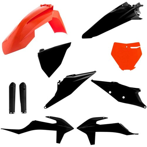 Acerbis Full Replacement Plastic Kit - '19 OE Orange/Black | 2726495225